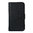Leather Wallet Case & Card Holder Pouch for Motorola Moto E (2nd Gen) - Black