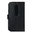 Leather Wallet Case & Card Holder Pouch for Motorola Moto G (3rd Gen) - Black