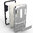 Slim Armour Tough Shockproof Case & Stand for Motorola Moto X Play - Silver