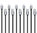 2m Long Flat TPE Micro USB Fast Charging Data Cable (5-Pack) - Black