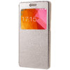 Window Display Leather Flip Case for Oppo R7 - Gold