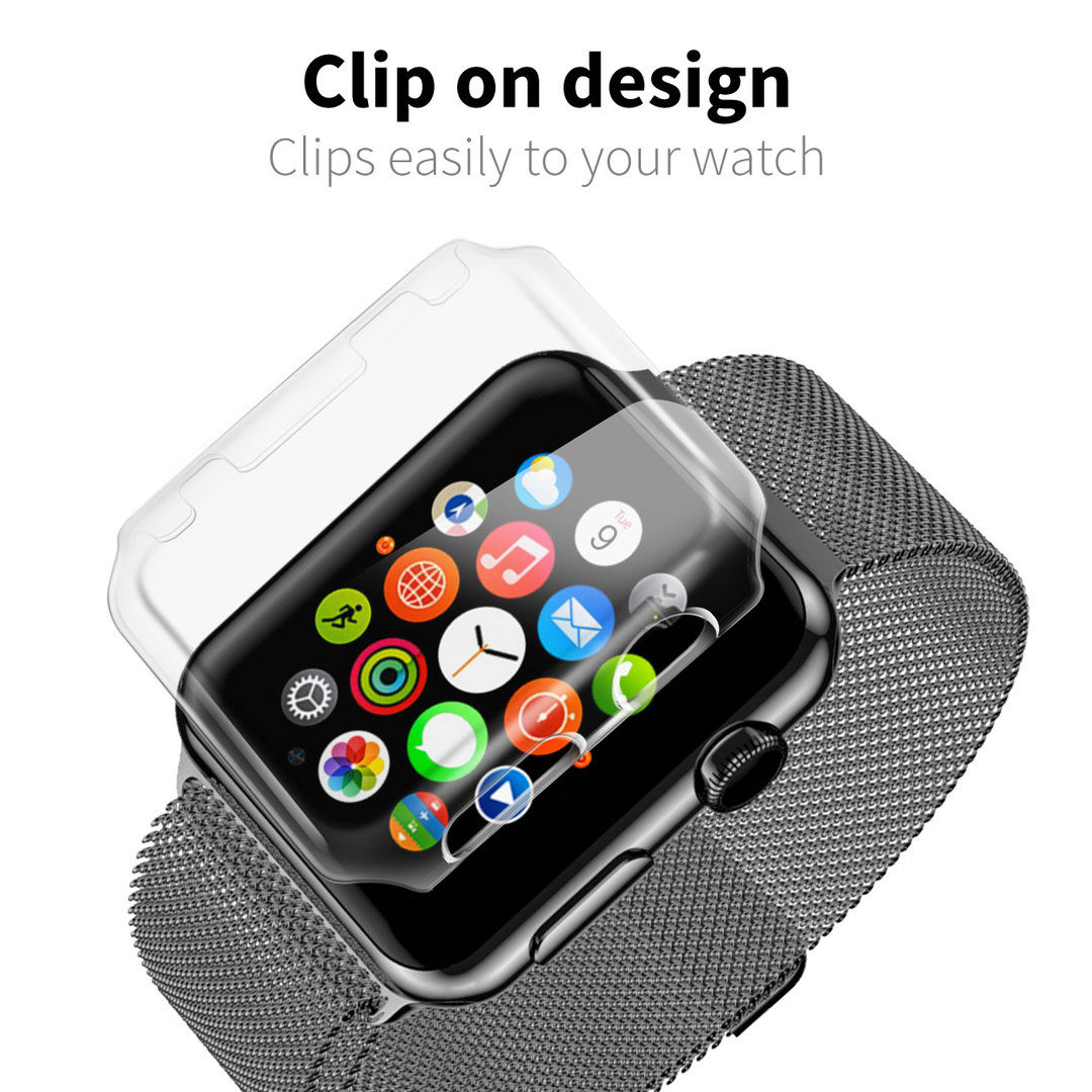 Orzly Invisi Screen Protector Case for Apple Watch 38mm Series 1