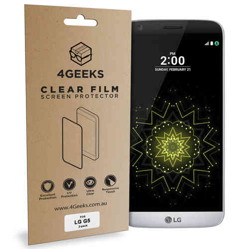 4Geeks (2-Pack) Clear Film Screen Protector Guard for LG G5