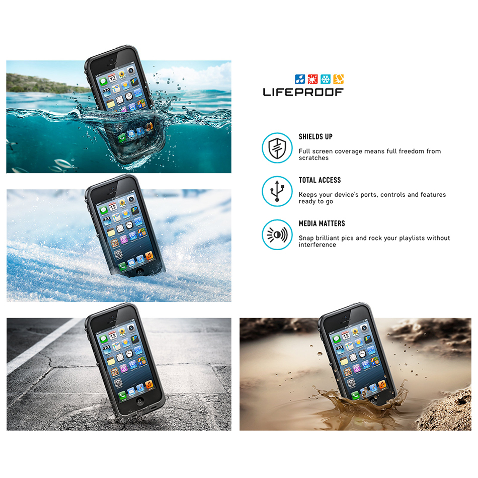 Lifeproof Fre Case For Apple Iphone 5s Se 1st Gen Black