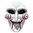 Novelty Scary Jigsaw Clown Mask for Halloween Costume Party