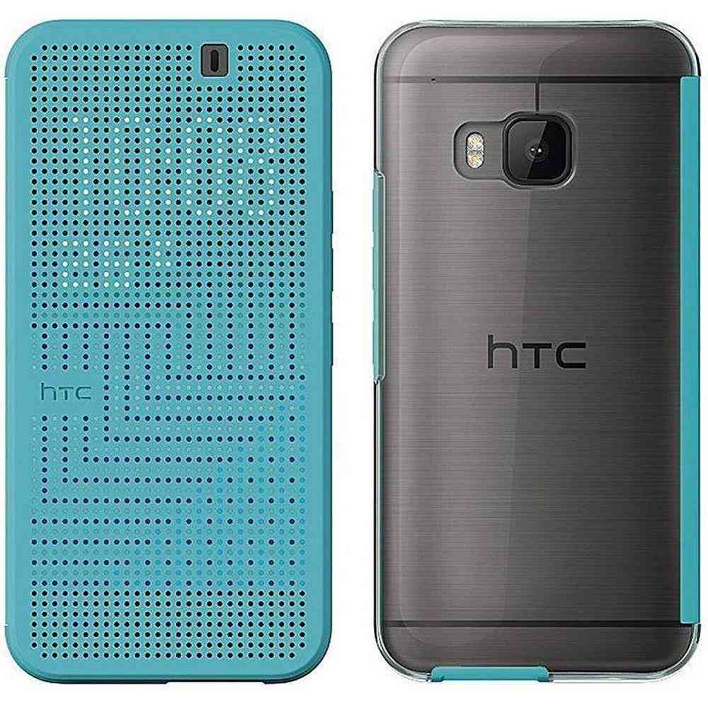 htc one m9 dot view ice case turquoise