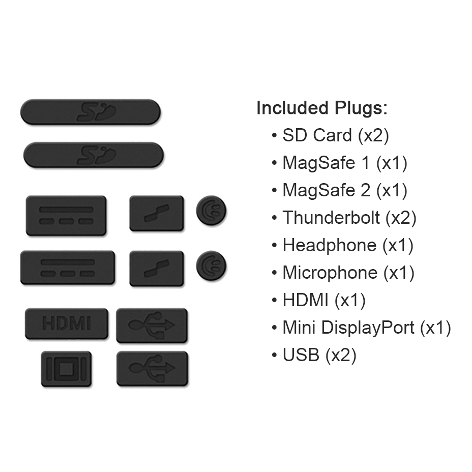 12x Anti-Dust Silicone Plug for Apple MacBook Air / Pro ...