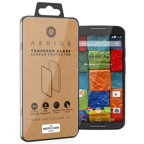 Aerios 9H Tempered Glass Screen Protector for Motorola Moto X 2nd Gen