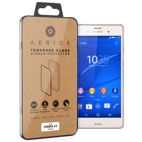 Aerios 9H Tempered Glass Screen Protector for Sony Xperia Z3