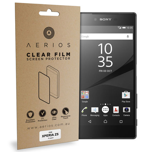 Aerios (4-Pack) Clear Film Screen Protector for Sony Xperia Z5