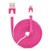 3m Flat Apple Lightning to USB Charging Cable - Dark Pink