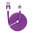 3m Flat Apple Lightning to USB Charging Cable - Purple