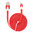 3m Flat Apple Lightning to USB Charging Cable - Red