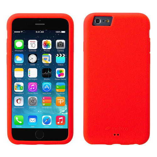 Melkco Silikonovy Case & Wrist Strap for Apple iPhone 6 / 6s - Red