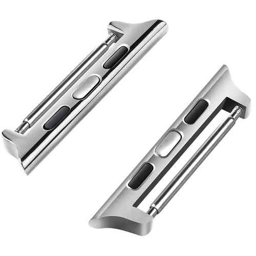 Spring Bar Strap Adapter / Band Connector for Apple Watch 38mm / 40mm / 41mm - Silver
