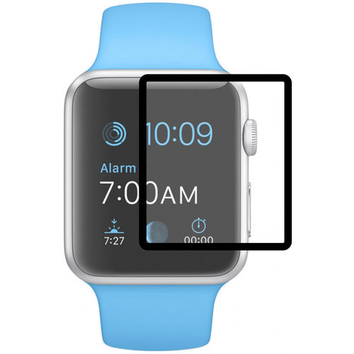 9H Tempered Glass Screen Protector for Apple Watch 42mm (Series 1 / 2 / 3) - Black