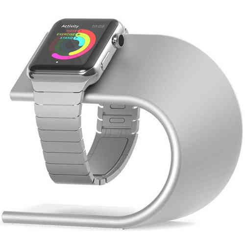 U-Shape Aluminium Desktop Stand Holder for Apple Watch - Silver