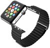 Leather Loop Band  / Magnetic Strap for Apple Watch 42mm / 44mm / 45mm / 46mm / Ultra 49mm - Black