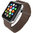 Leather Loop Band (Magnetic Clasp) Strap for Apple Watch 42mm / 44mm / 45mm / Ultra 49mm - Brown