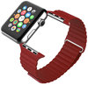 Leather Loop Band  / Magnetic Strap for Apple Watch 42mm / 44mm / 45mm / 46mm / Ultra 49mm - Red