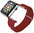 Leather Loop Band (Magnetic Clasp) Strap for Apple Watch 42mm / 44mm / 45mm / Ultra 49mm - Red
