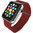 Leather Loop Band (Magnetic Clasp) Strap for Apple Watch 42mm / 44mm / 45mm / Ultra 49mm - Red