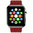 Leather Loop Band  / Magnetic Strap for Apple Watch 42mm / 44mm / 45mm / 46mm / Ultra 49mm - Red