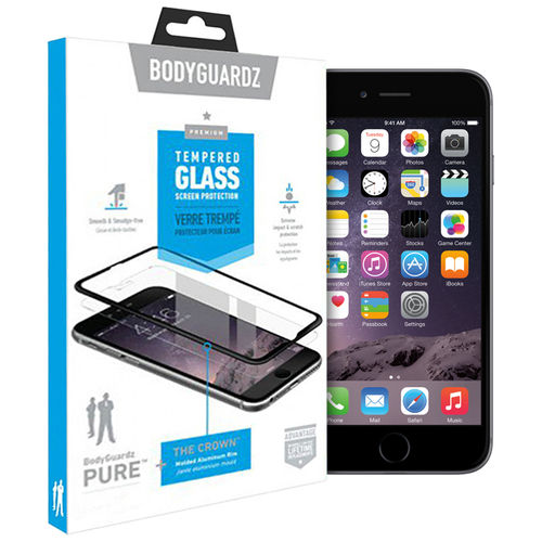 BodyGuardz PureCrown Tempered Glass Screen Protector for Apple iPhone 6 / 6s