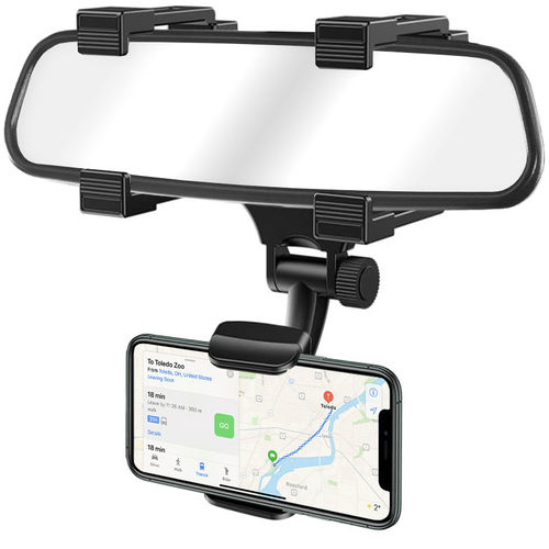 Universal Rear View Mirror / Car Mount Holder for Mobile Phone