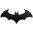 The Dark Knight Batman Superhero Logo Car Vehicle Badge - Black