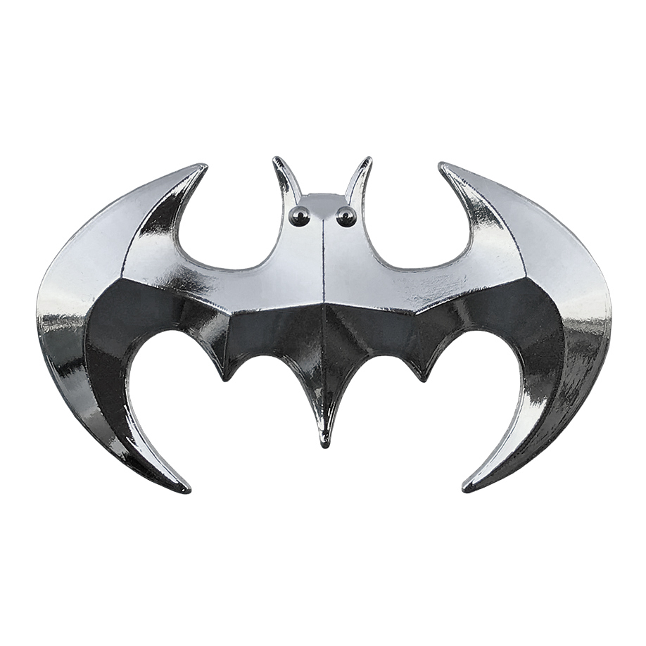 Batman Superhero Logo Car Chrome Badge (Silver)