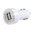2.1A Dual USB Car Charger & Micro USB Charging Cable - White