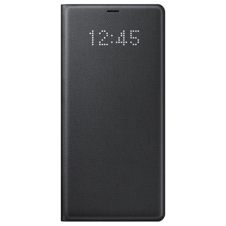 Samsung Galaxy Note 8 LED View Cover & Wallet Flip Case - Black