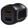 EFM (17W) Dual USB Fast Charger for Mobile Phone / Tablet - Black