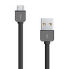 (2-Pack) Flat Anti-Tangle Micro-USB Data Charging Cable (1m) - Black