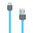 1m Flat Rapid Charge Micro USB to USB Cable - Blue (Matte)