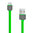 1m Flat Rapid Charge Micro USB to USB Cable - Green (Matte)