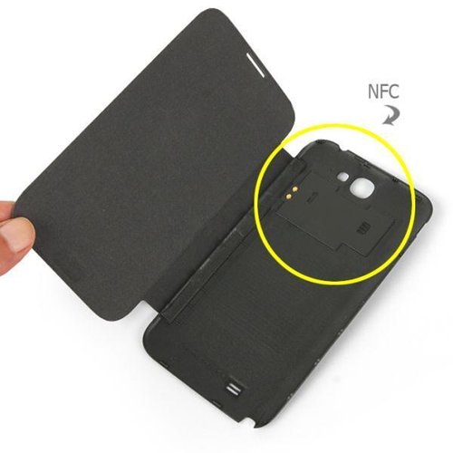 Flip Cover Protective Case - Samsung Galaxy Note 2 (Black)