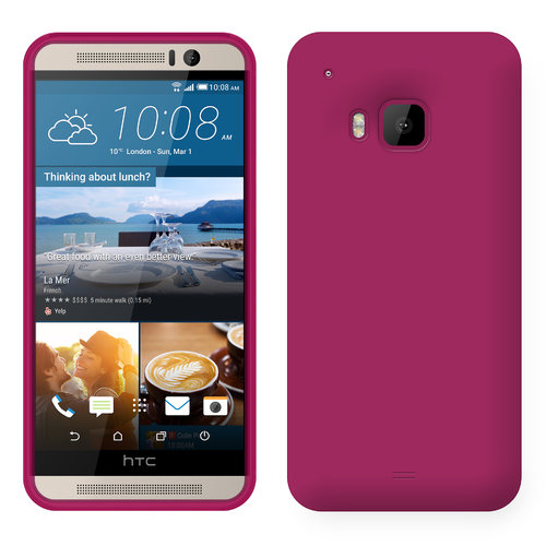 Flexi Candy Crush Silicone Case for HTC One M9 - Pink (Matte)