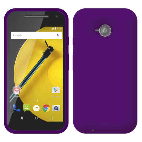 Flexi Candy Crush Silicone Case for Motorola Moto E 2nd Gen - Purple