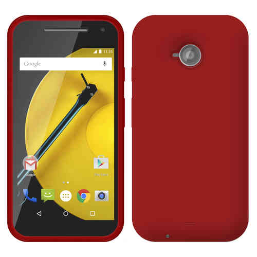 Flexi Candy Crush Silicone Case for Motorola Moto E 2nd Gen - Red