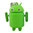 Android Robot Keychain Keyring with LED & Sound Effect - Green