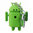 Android Robot Keychain Keyring with LED & Sound Effect - Green
