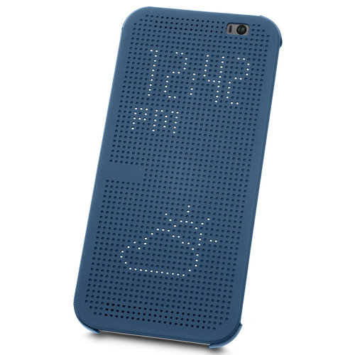 Dot Matrix View Flip Case for HTC One M8 - Blue