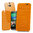 Dot Matrix View Flip Case for HTC One M8 - Orange