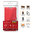 Leather Wallet Case & Card Holder Pouch for Sony Xperia XA - Red