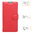 Leather Wallet Case & Card Holder Pouch for Sony Xperia XA - Red