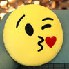 Emoji Throw Pillow (Emoticon Cushion) with Blowing a Kiss Face
