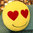 Emoji Throw Pillow (Emoticon Cushion) with Love Heart Eyes Face