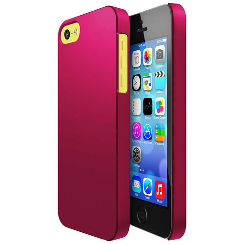 Hard Shell Candy Case for Apple iPhone 5c - Hot Pink